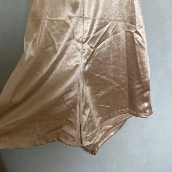 Champagne/gold piece that is shorts in the bottom but looks like a dress - Picture 3 of 3